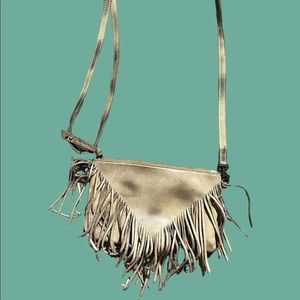 Bedstu leather fringe clutch